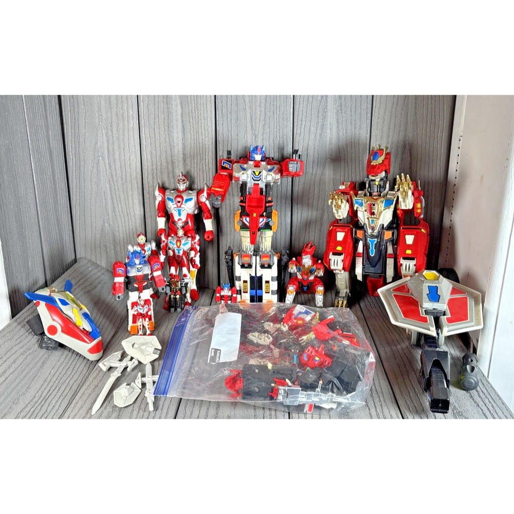 Superhuman Samurai Syber Squad Deluxe 1994 Playmate Transformer Toy Figure Lot